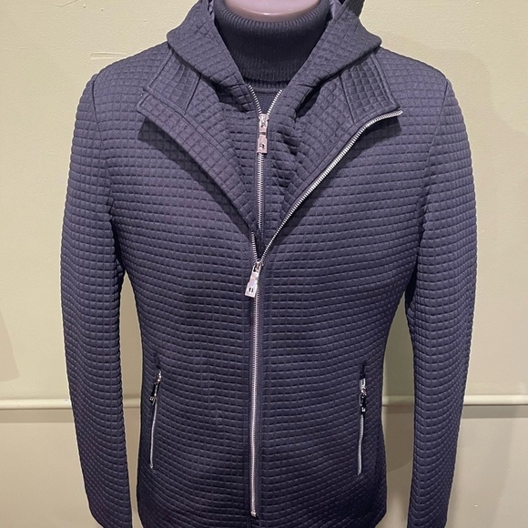 Deniko jacket coat hoody modern fit black side pockets - Picture 3 of 5